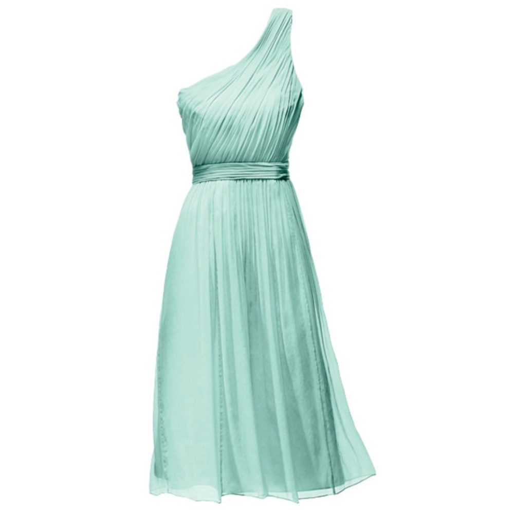 J. Crew mint green, silk chiffon dresses
